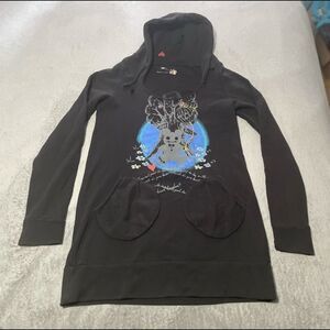 𝅺SUPER cute Y2K Pavonine hoodie dress with pockets size Medium. VVGUC